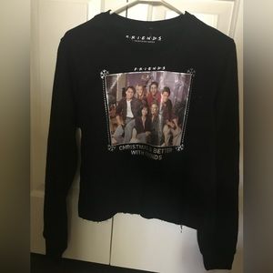 New with Tag Women’s Unhemmed Friends Christmas Holiday Sweat shirt - XS